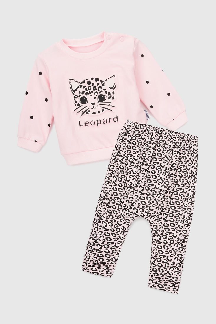 Фото Костюм (реглан+штаны) для девочки Mini Papi 0258 74 см Розовый (2000990483140D)