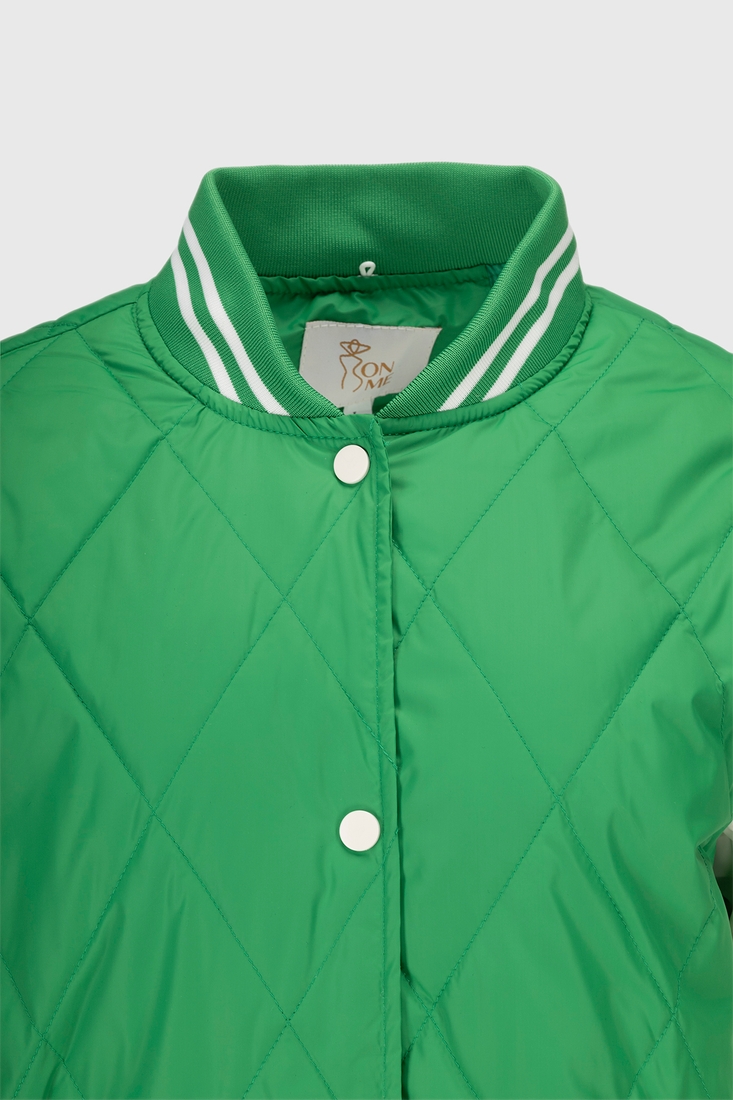 Фото Куртка однотонная женская 757 2XL Зеленый (2000990318381D)