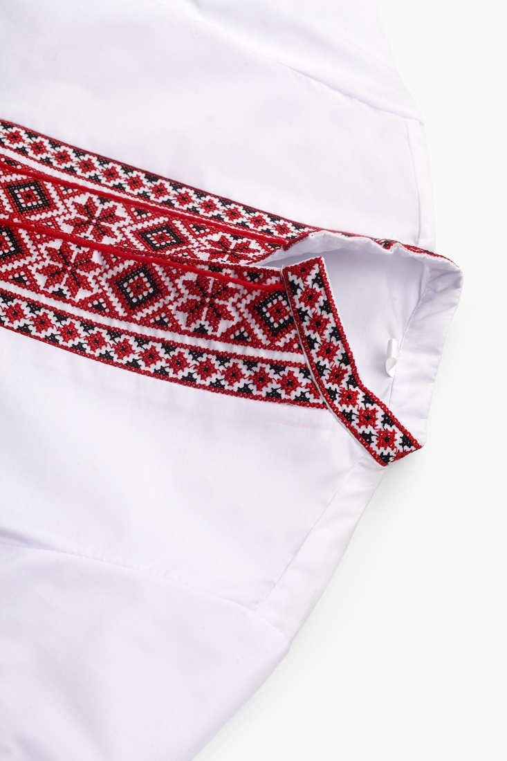 Фото Рубашка-вышиванка с коротким рукавом 164 КОЗАК Красный (2000904711352S)
