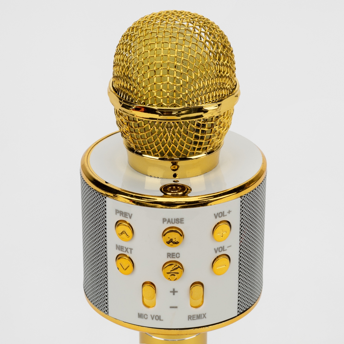 Фото Караоке микрофон з світлом C48340 Золотий (2000990145956)