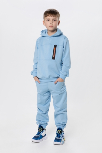 Фото Костюм для мальчика (худи+штаны) Ecrin 2503 140 см Голубой (2000990240002D)