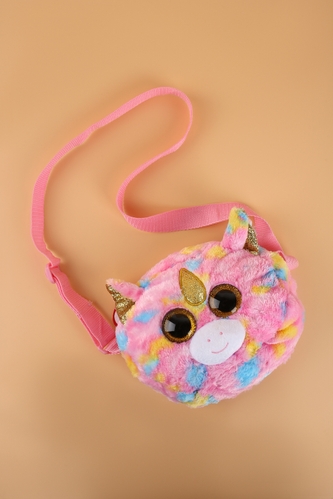 Фото М'яка іграшка-сумочка глазастик L45702 Рожевий (2000989403760)