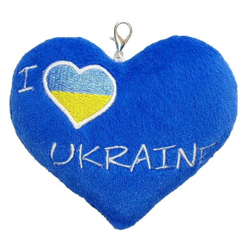 Фото Серце-брелок "I love Ukraine" Tigres ПД-0432 Жовто- блакитний (4820068314965)