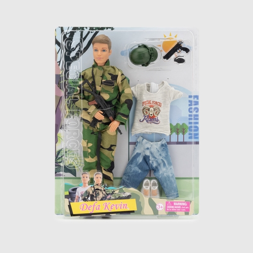 Фото Кукла "Военный" DEFA 8412 с аксессуарами Серый (200098999944522)