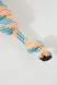 Игрушка канат с узлами для собак KUMAOCHONGWUYONGPIN KM52661 Оранжево-зеленый (2000990382948)