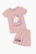 Костюм для дівчинки Baby Show 16230 футболка + шорти 128 см Пудровий (2000989658573S) Фото 7 з 14