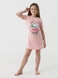 Нічна сорочка для дівчинки Mini Moon 6146 110-116 см Рожевий (2000990500359A) Фото 5 з 13