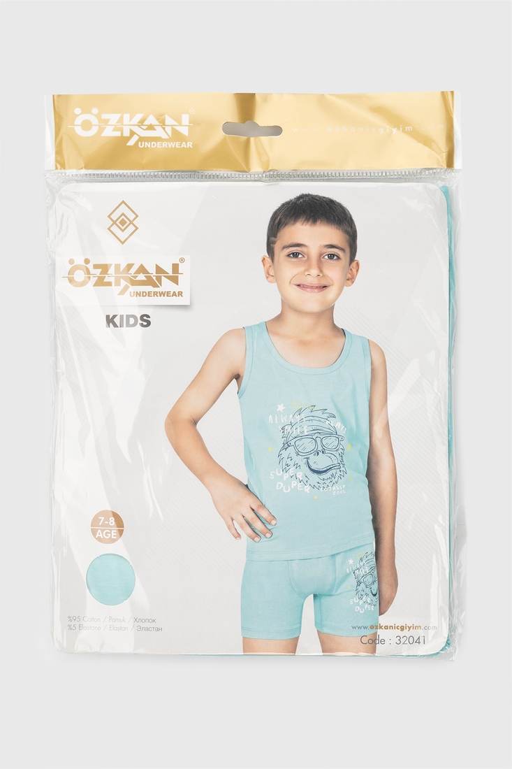 Фото Комплект белья для мальчика OZKAN 32041 9-10 Бирюзовый (2000990244710A)