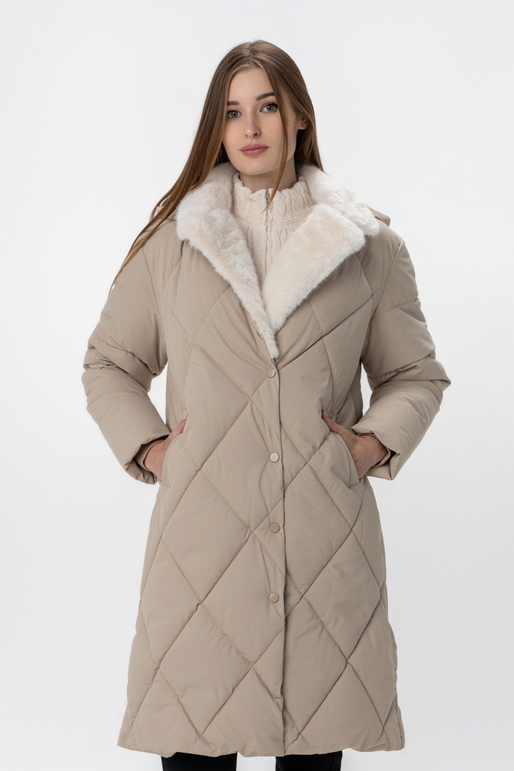 Фото Куртка зимова жіноча 8136 2XL Бежевий (2000990198310W)