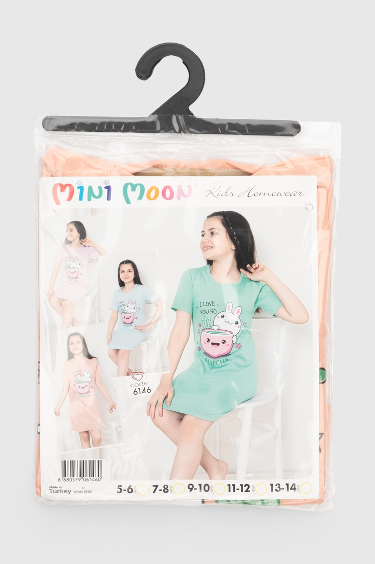 Фото Ночная рубашка для девочки Mini Moon 6146 110-116 см Розовый (2000990500359A)
