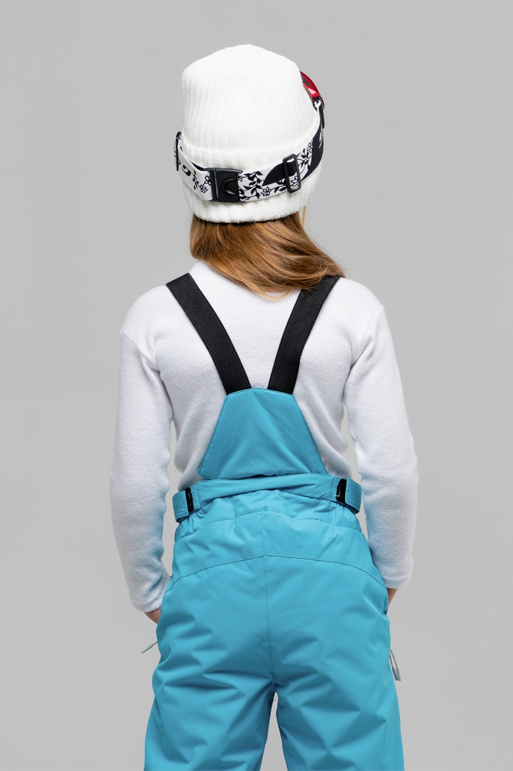 Фото Штани на шлейках для дівчинки B-30 140 см Блакитний (2000989626091W)