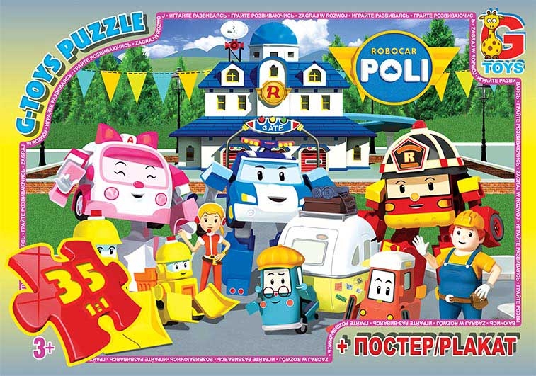 Пазлы ТМ "G-Toys" из серии "Робокар Полли" RR067439 (4824687634152)