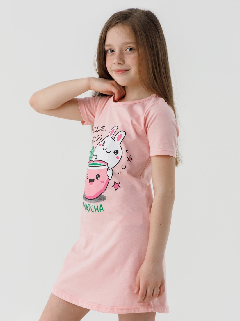 Фото Ночная рубашка для девочки Mini Moon 6146 110-116 см Розовый (2000990500359A)