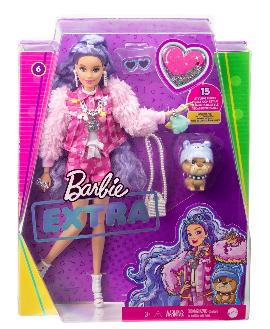 Фото Кукла Barbie "Экстра" с сиреневыми волосами GXF08 (887961954999)