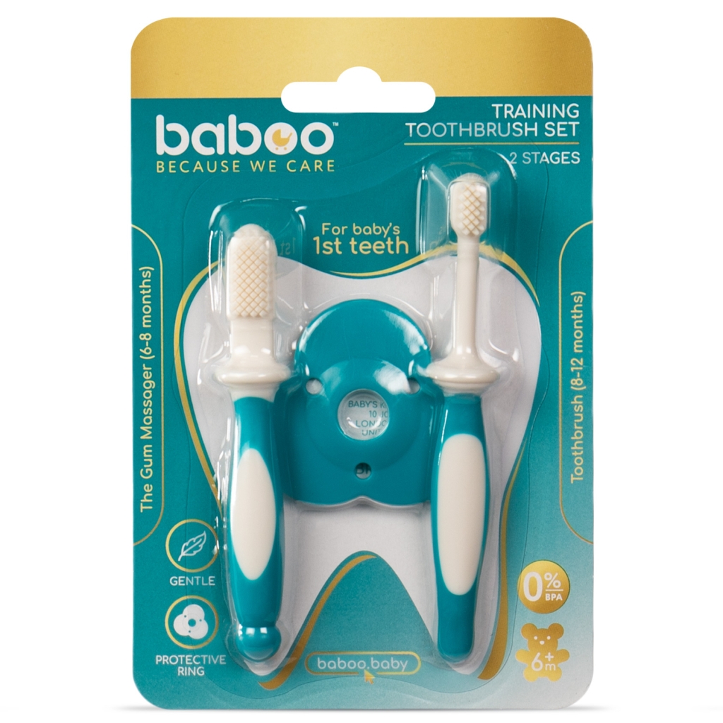 Фото Набір зубних щіток BABOO 12-001 (2 шт), 6+ місяців (5057778120015)