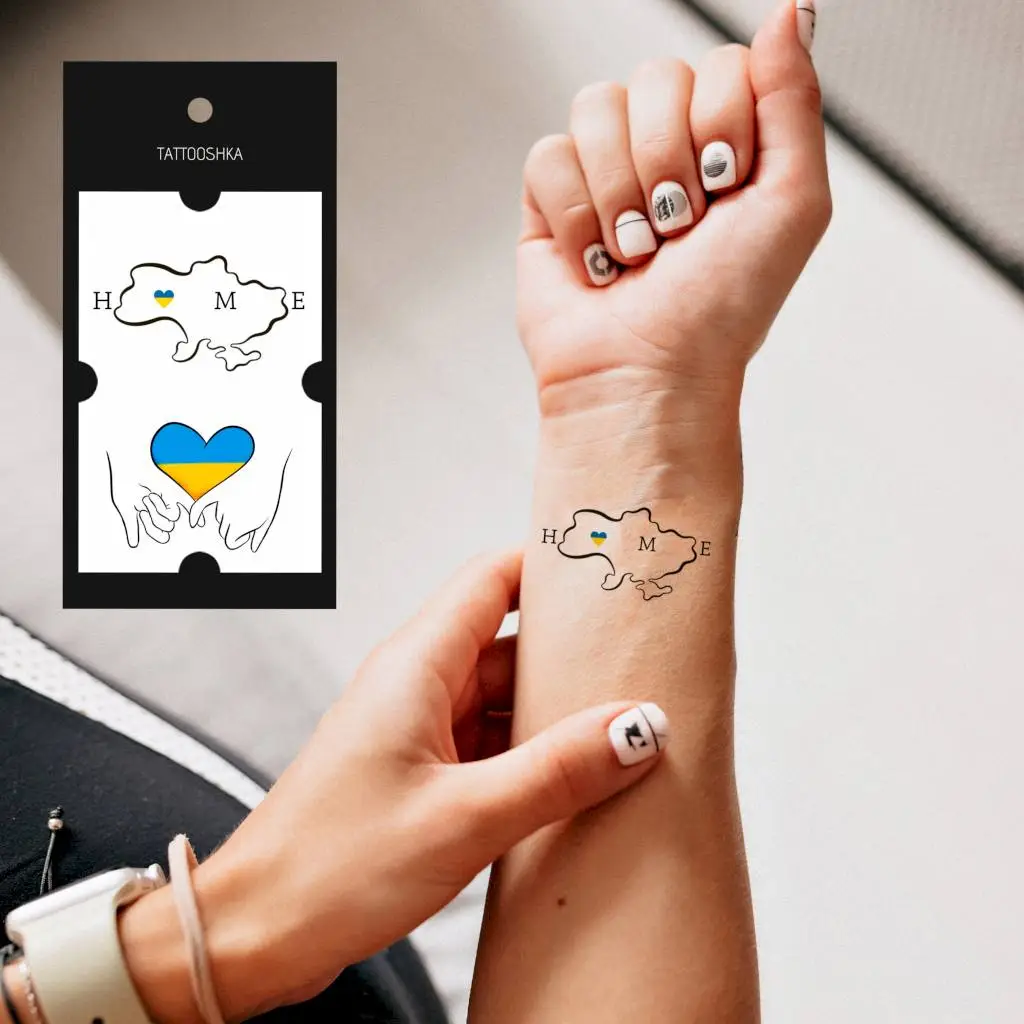 Фото Временные тату "UKRAINE IS MY HOME" Tattooshka L-49 (5805800013541)