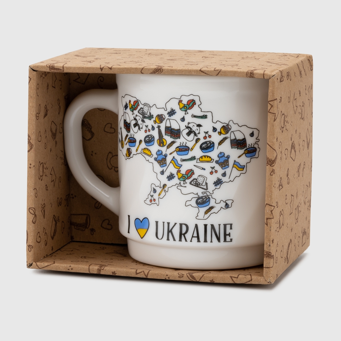 Фото Чашка в подарунковій упаковці 1104 I Love Ukraine Luminarc 290 мл Різнокольоровий (2000989976219)