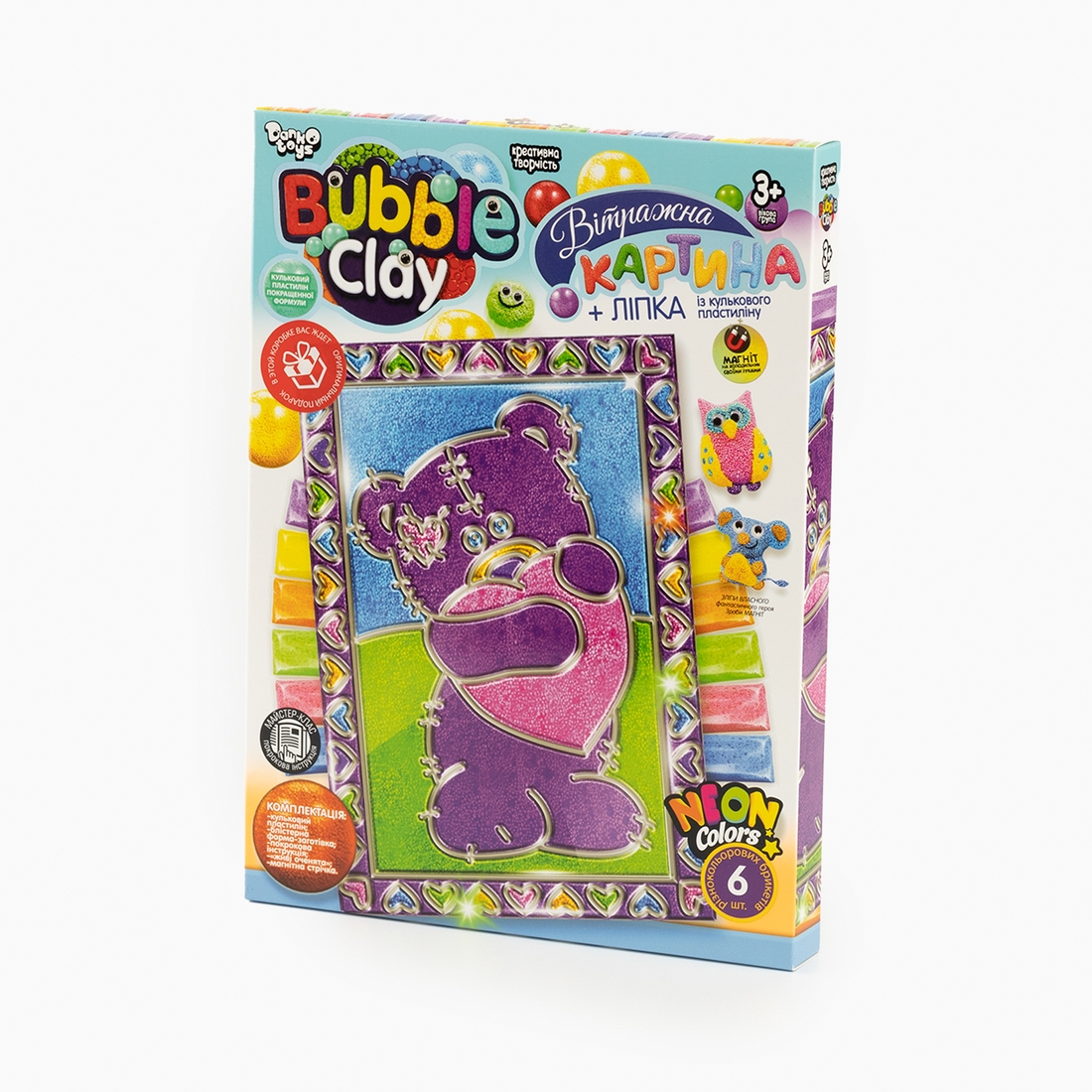 Фото Витражная картина "BUBBLE CLAY Danko Toys BBC-02-04 Разноцветный (2000989844495)