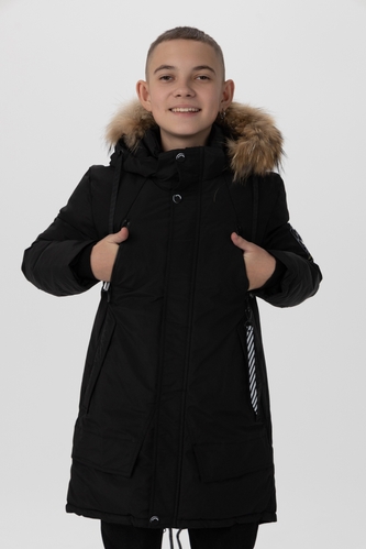 Фото Куртка зимняя для мальчика H55 152 см Черный (2000989607793W)