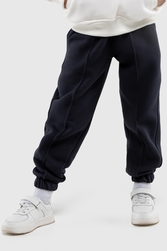 Фото Спортивні штани однотонні для дівчики ANGELOS LX-274 158 см Графітовий (2000990238498W)