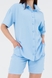 Костюм сорочка + шорти однотонний жіночий M-38 52 Блакитний (2000990464477S) Фото 2 з 16