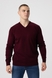 Пуловер однотонный мужской Akin Trico 1127 5XL Бордовый (2000990009920D) Фото 1 из 12