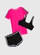 Комплект футболка+топ+шорты для девочки TREBA A626 160 см Малиновый (2000990366702S) Фото 1 из 14
