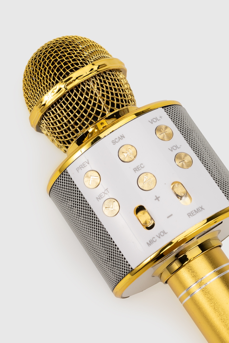 Фото Беспроводной караоке микрофон с Bluetooth WANRONGDIANZIKEJIYOUXIANGONGSI 858 Золотой (2000990269188)