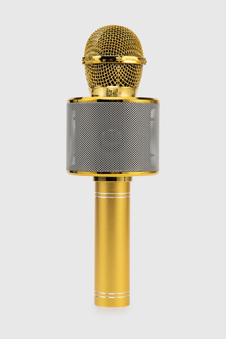 Фото Бездротовий караоке мікрофон з Bluetooth WANRONGDIANZIKEJIYOUXIANGONGSI 858 Золотий (2000990269188)
