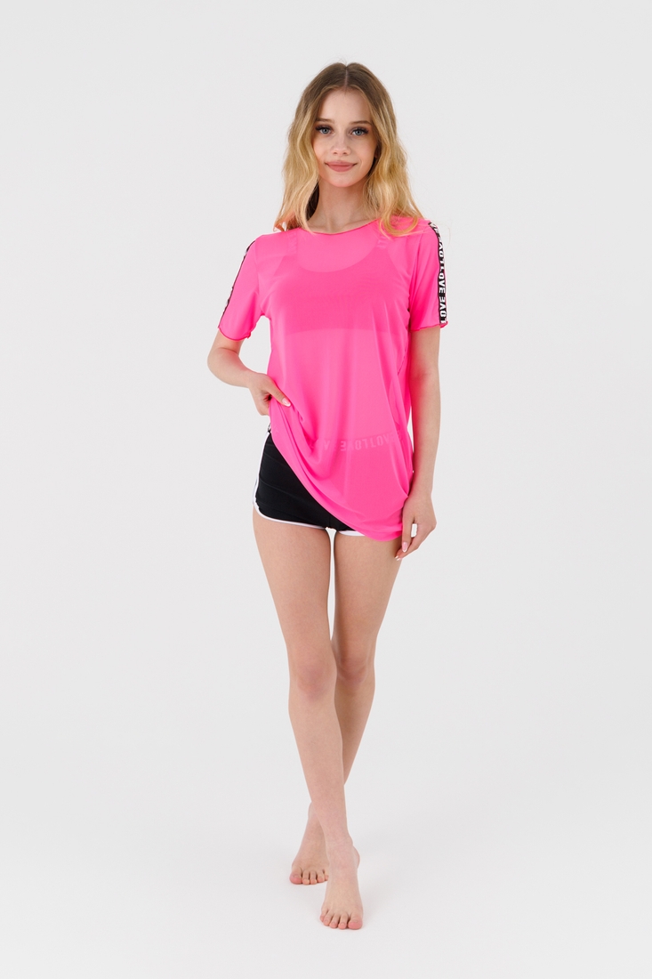 Фото Комплект футболка+топ+шорти для дівчинки TREBA A626 160 см Малиновий (2000990366702S)