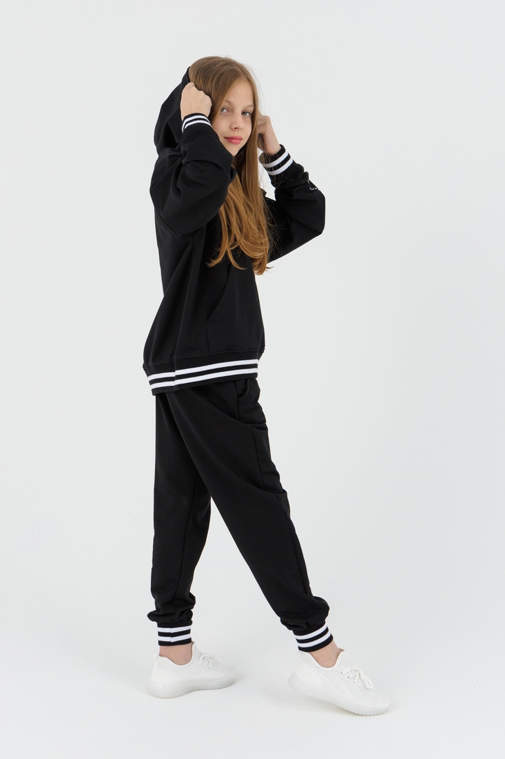 Фото Костюм свитшот+штаны для девочки Cegisa 10467 140 см Черный (2000990570086D)