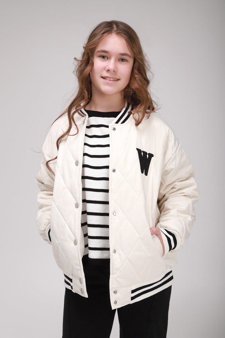 Фото Куртка для девочки XZKAMI 5334 140 см Молочный (2000989344629D)