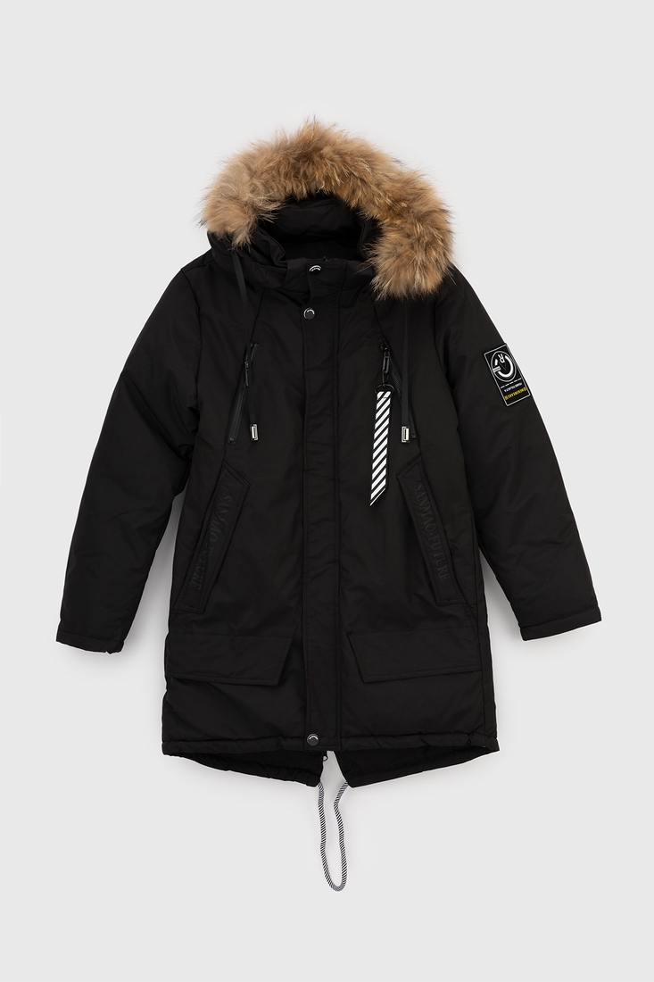Фото Куртка зимова для хлопчика H55 152 см Чорний (2000989607793W)