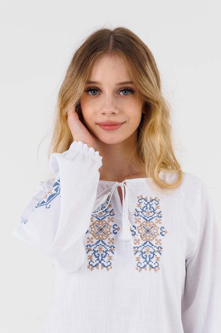 Фото Сорочка вишиванка для дівчинки Cuento 4156 158 см Білий (2000990585752D)