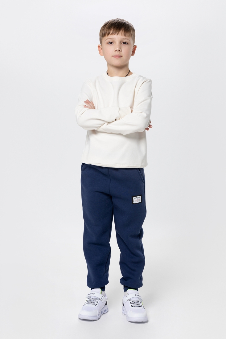Фото Спортивные штаны однотонные для мальчика Baby Show 18118 128 см Синий (2000990088406W)