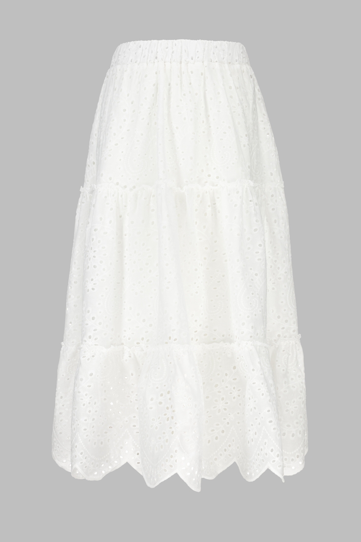 Фото Спідниця однотонна жіноча WZ06 XL Білий (2000990369345S)