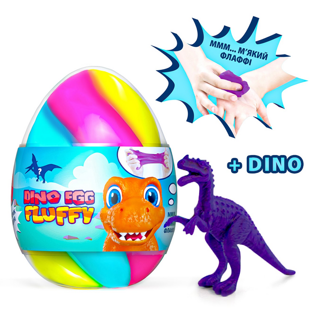 Фото Флаффи-лизун в яйце DINO EGG с динозавриком 140мл A80091 (2000903764410)