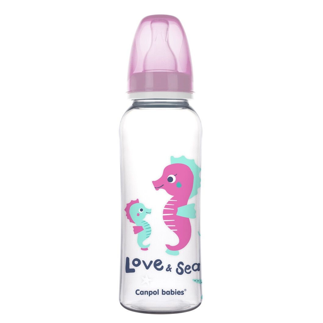 Фото Пляшечка для годування PP Love&Sea Canpol 59/400 Рожевий (2000903265115)