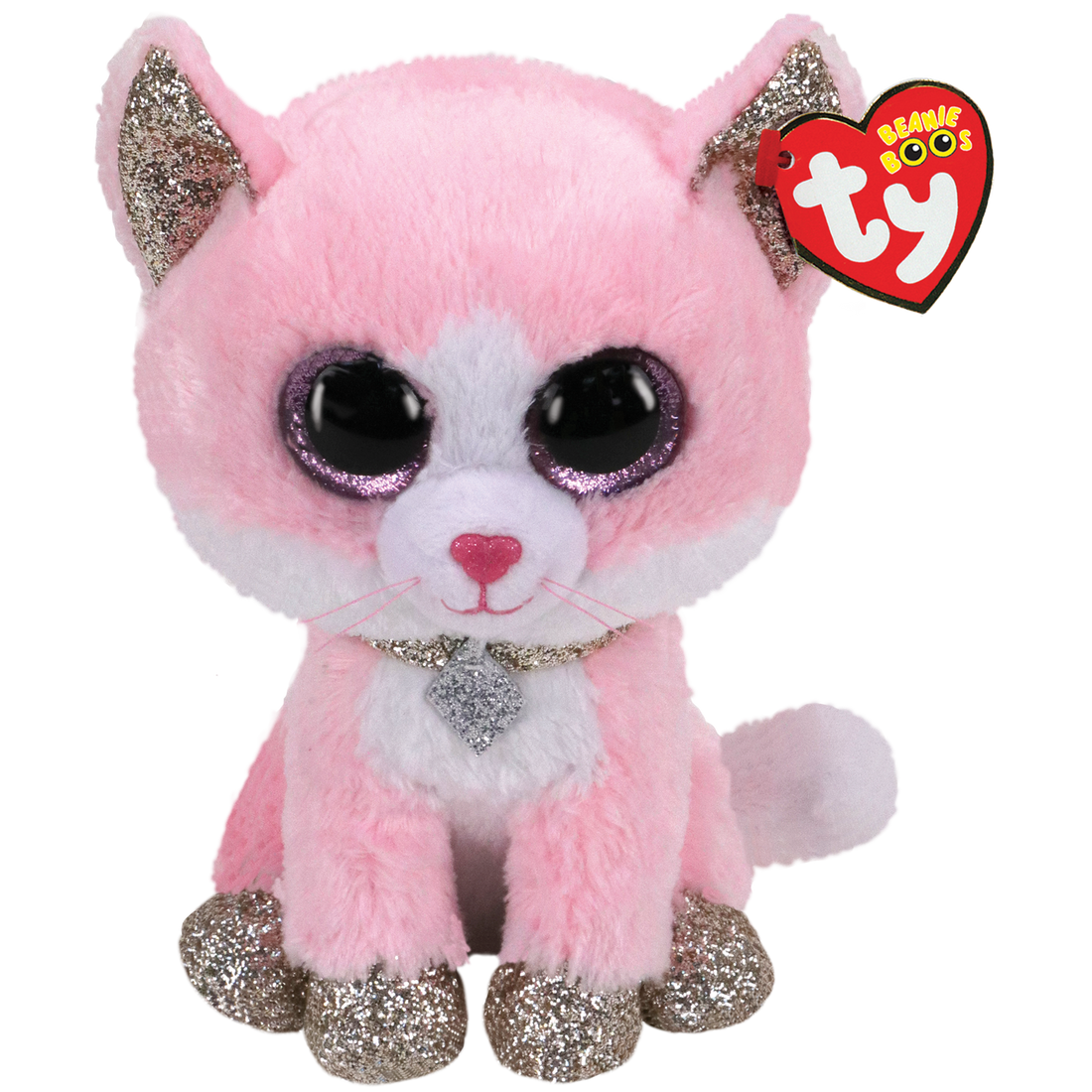 Фото М'яка іграшка TY Beanie Boo's 36366 Рожевий кошеня "FIONA" 15см (008421363667)