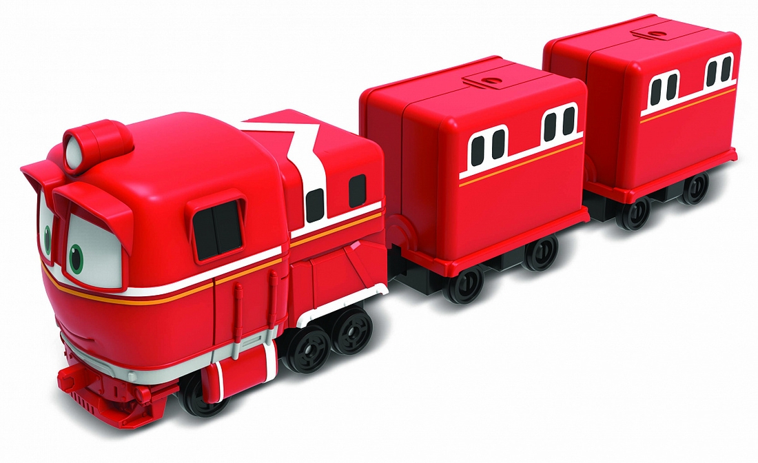 Фото Robot Trains Паровозик с двумя вагонами Альф 80180 (2000902882108)