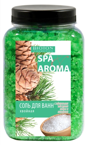 Фото Сіль для ванн хвойна з ефірними оліями кедра та кипариса BIOTON ТМ " Spa and Aroma" 750 г (4823097600511)