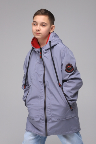 Фото Куртка двостороння для хлопчика B-005-6 164 см Сірий (2000989397359)