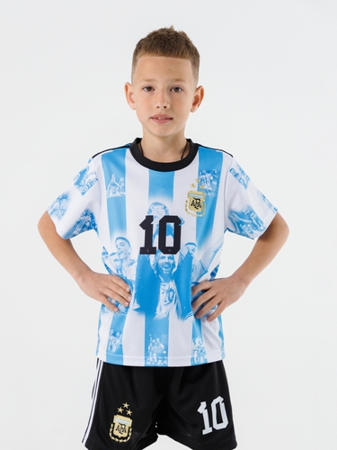 Фото Футбольна форма для хлопчика BLD АРГЕНТИНА MESSI 146 см Біло-блакитний (2000989681595A)