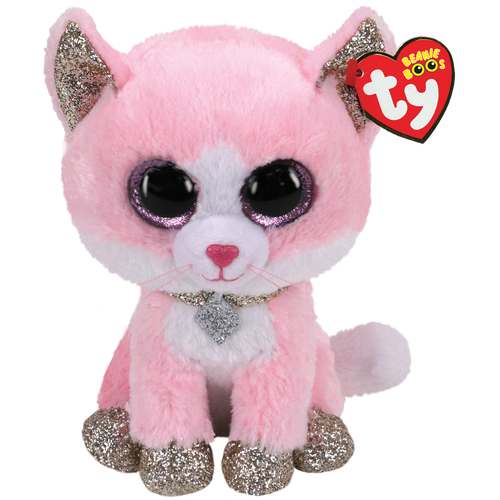 Фото Мягкая игрушка TY Beanie Boo's 36366 Розовый котенок "FIONA" 15см (008421363667)