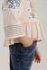 Рубашка с вышивкой для девочки Cuento 3035 134 см Бежевый (2000990264244A) Фото 8 из 16