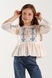 Сорочка з вишивкою для дівчинки Cuento 3035 116 см Бежевий (2000990264213A) Фото 3 з 16