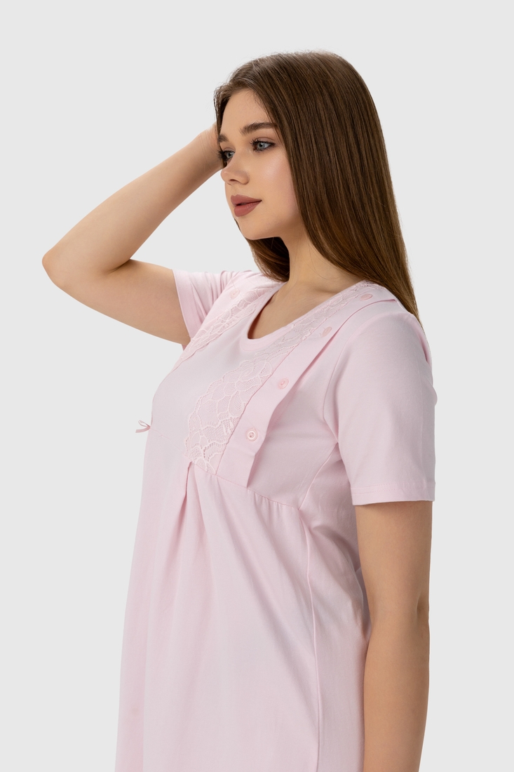 Фото Комплект для кормящих женский халат+рубашка Nicoletta 7398 XL Розовый (2000990160638А)