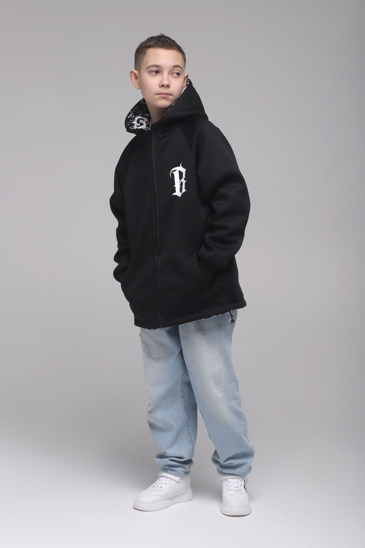 Фото Куртка для хлопчика двостороння 22B-18 164 см Чорний (2000989397441D)