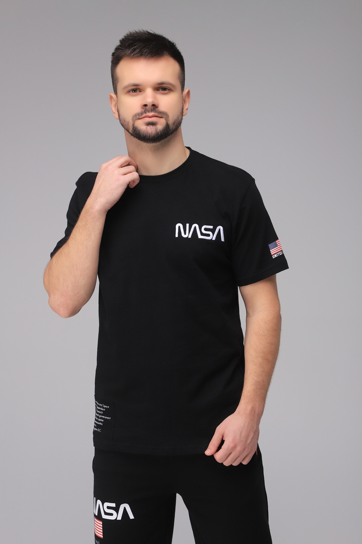 Фото Піжамна футболка чоловіча ГЕНЕЗІС NASA 53 02 274/279 S Чорний (5904009159255A)