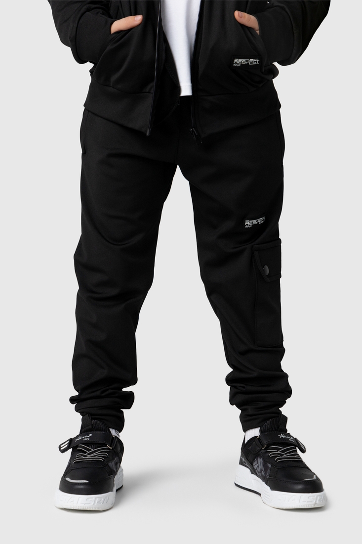 Фото Спортивний костюм (кофта, штани) для хлопчика MAGO T356 152 см Чорний (2000990115812D)